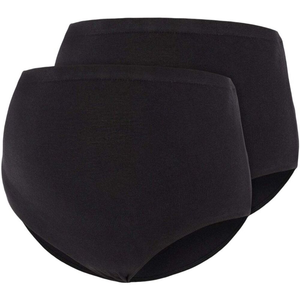 Mamalicious Womens/Ladies High Waist Briefs (Pack of 2) / Black